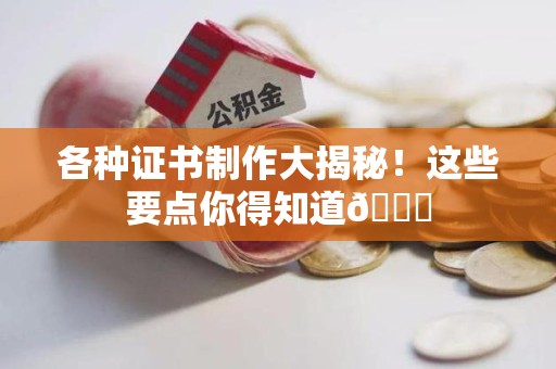 新罗各种证书制作大揭秘！这些要点你得知道😎